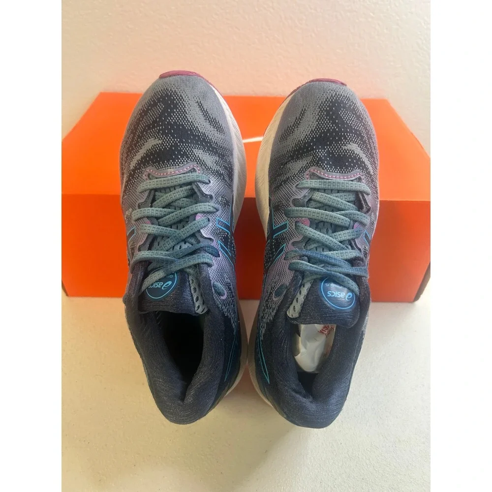 Asics Gel-Nimbus 23 Blue Grey Women Size 6.5 Wide #2982